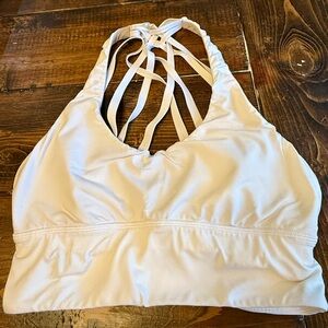 Lululemon Athletica White Sports Bra Size 4 for yoga or workout